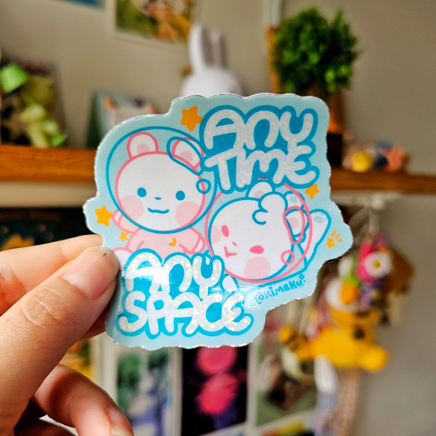 Any Time, Any Space Buns Sticker