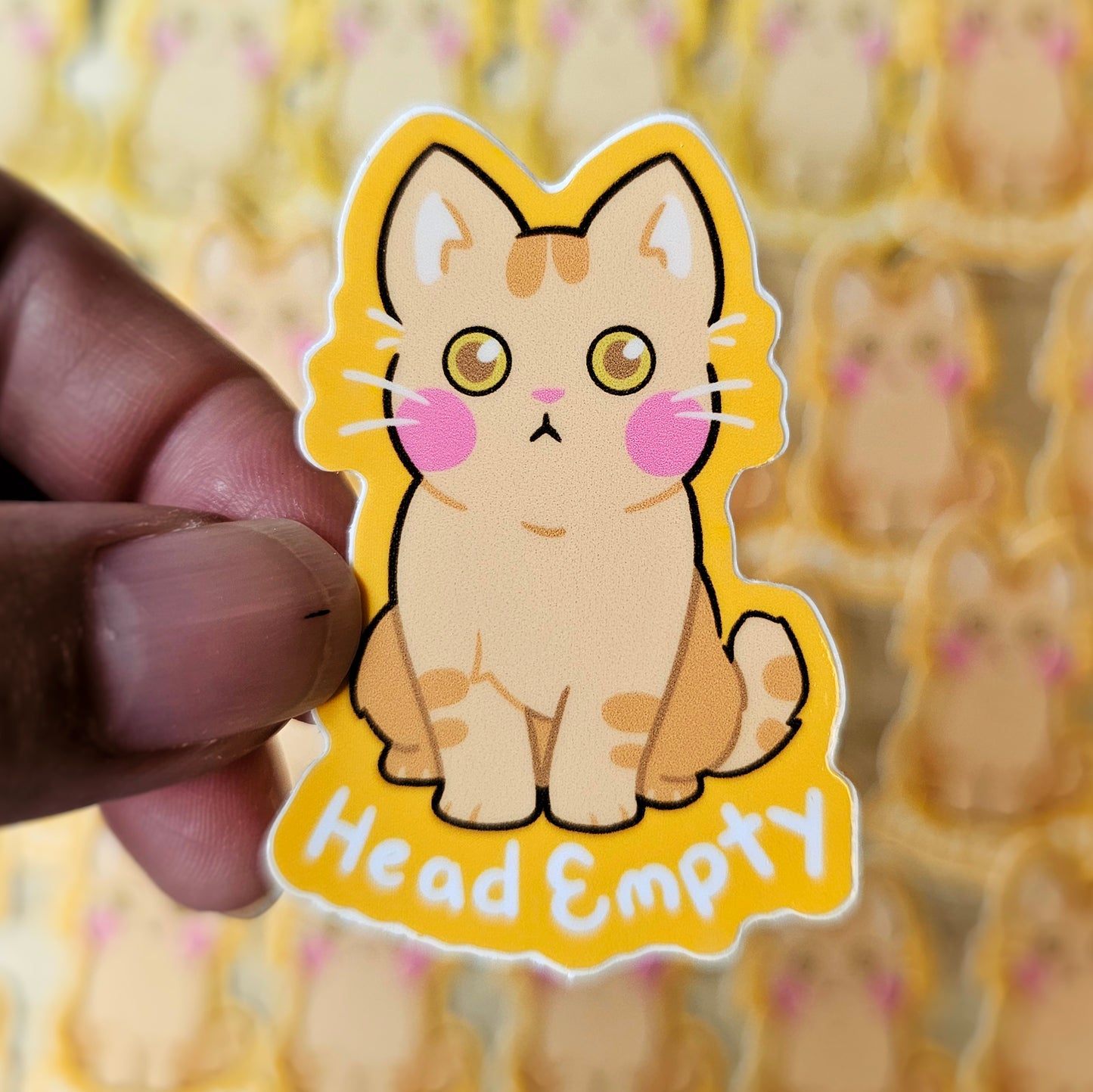 Head Empty Tiny Kitty Sticker
