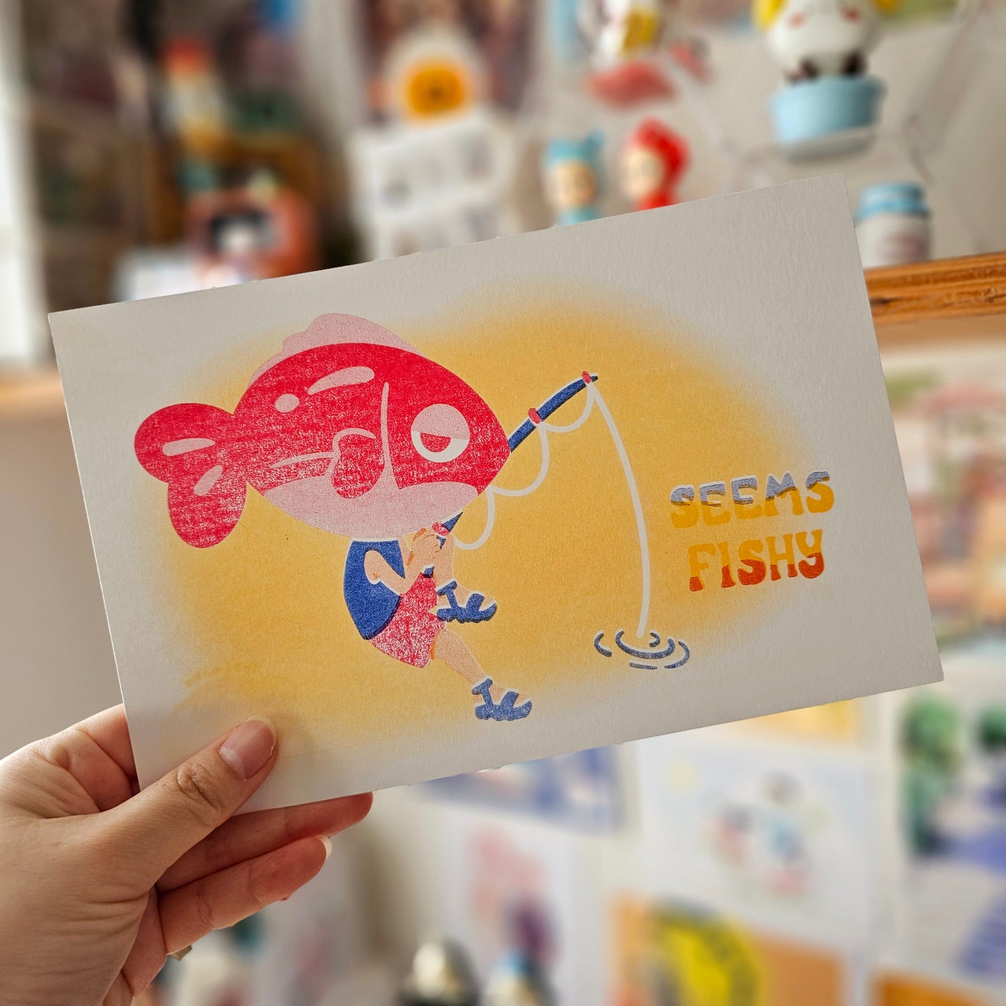Fishy Riso Print