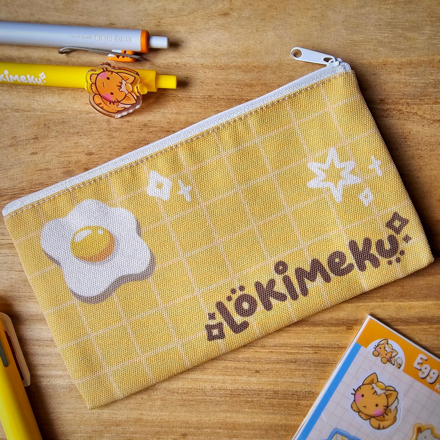 Egg Cat Brunch Trinket Pouch
