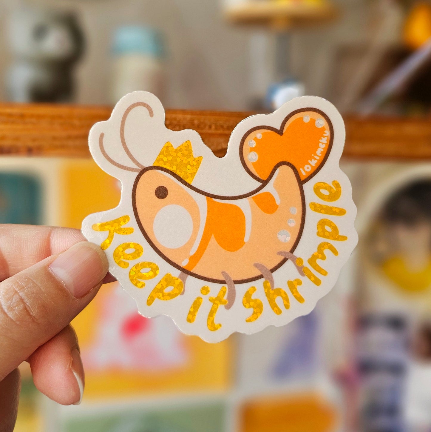 Keep It Shrimple Sticker