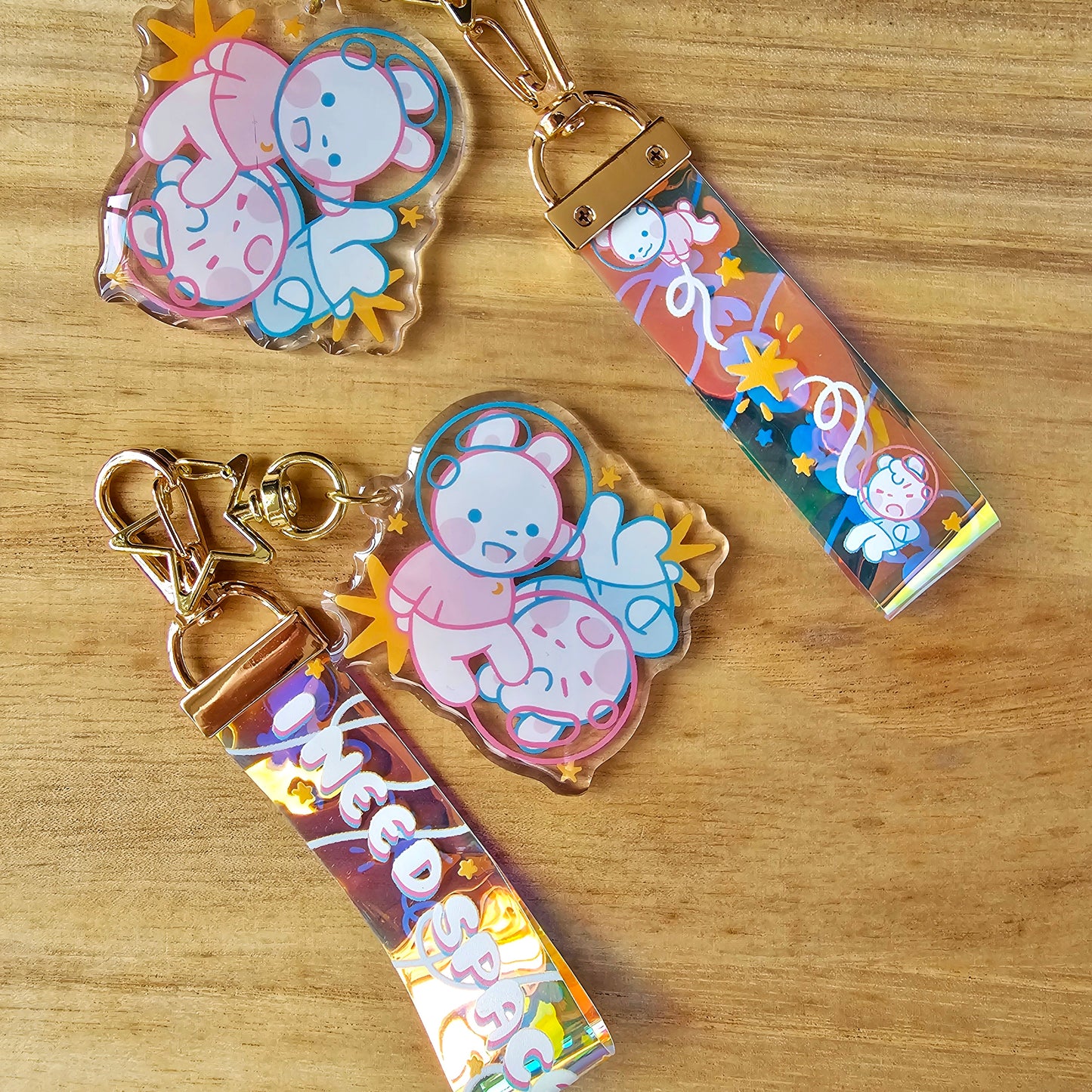 Space Buns Acrylic w/Loop Strap