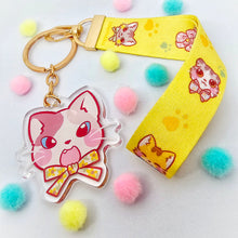 Load image into Gallery viewer, Lil Meow Meows Wristlet Lanyard
