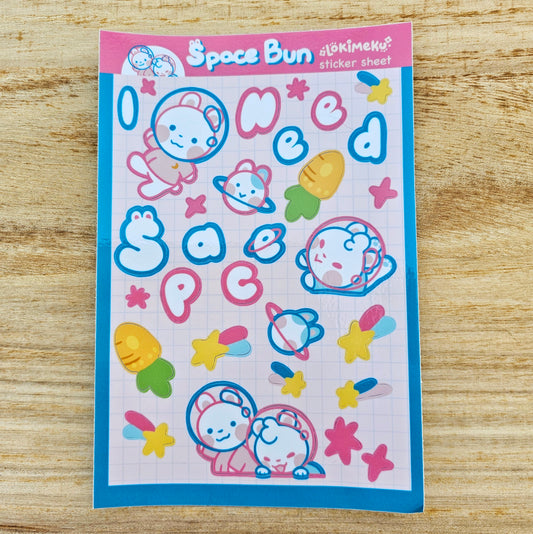 Space Bun Sticker Sheet