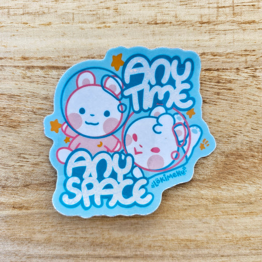 Any Time, Any Space Buns Sticker