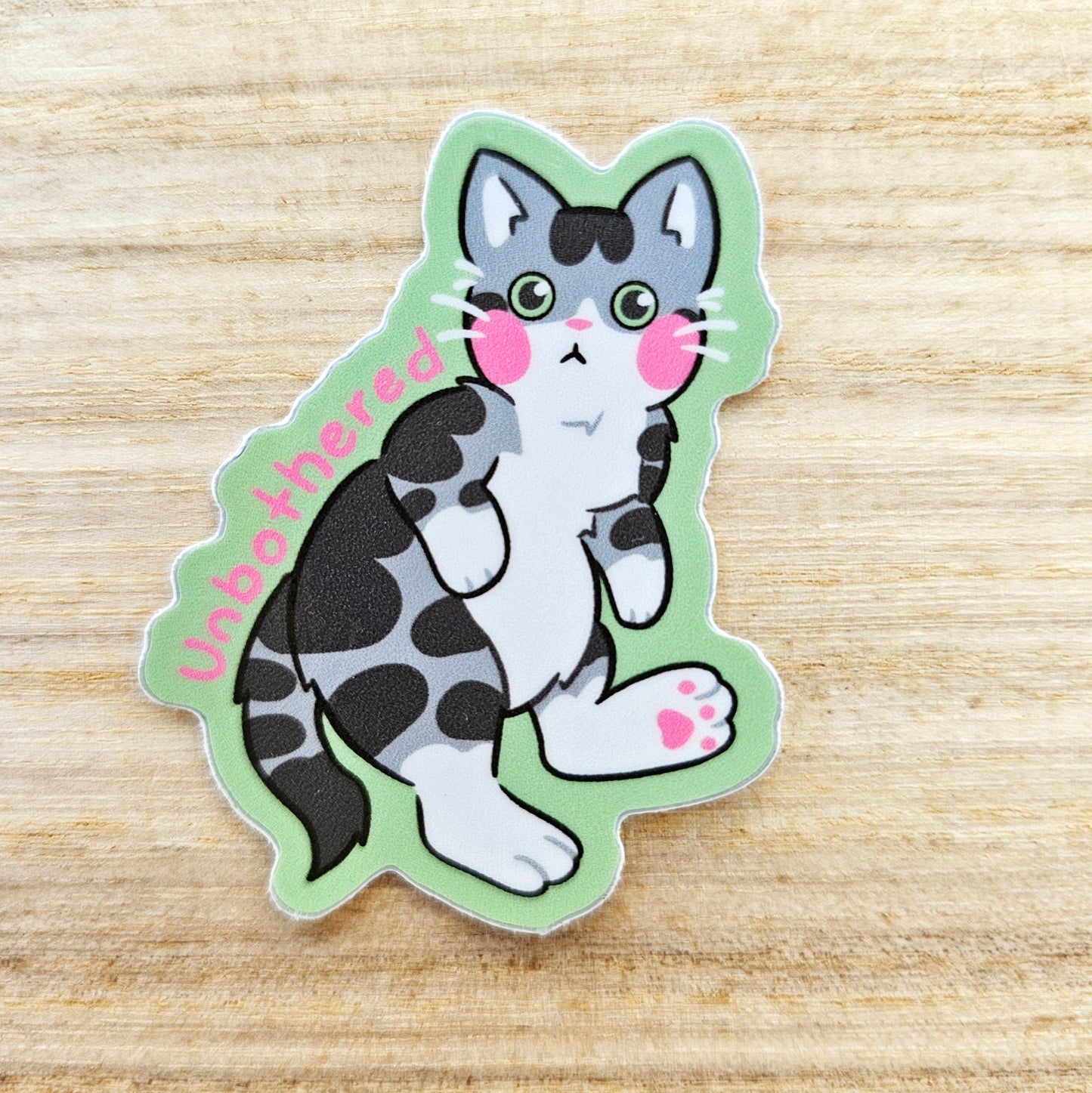 Unbothered Tiny Kitty Sticker