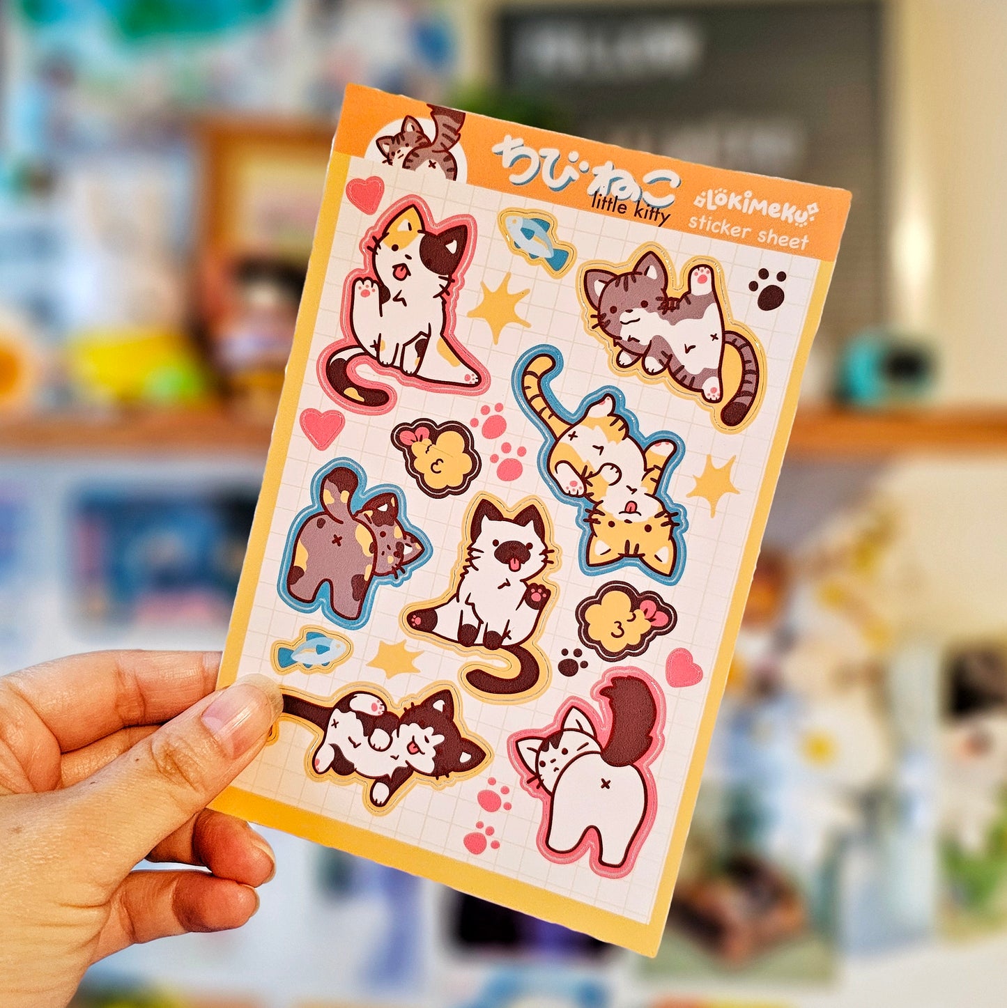 Chibi Neko Sticker Sheet