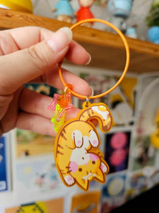 Egg Cat Acrylic Keychain