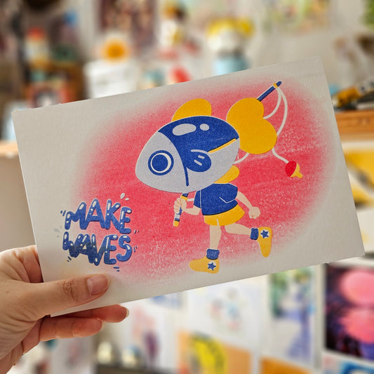 Fishy Riso Print