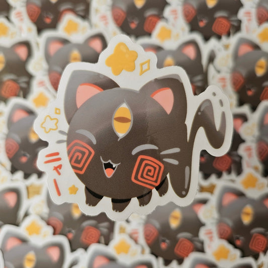 Ghost Cat Clear Sticker