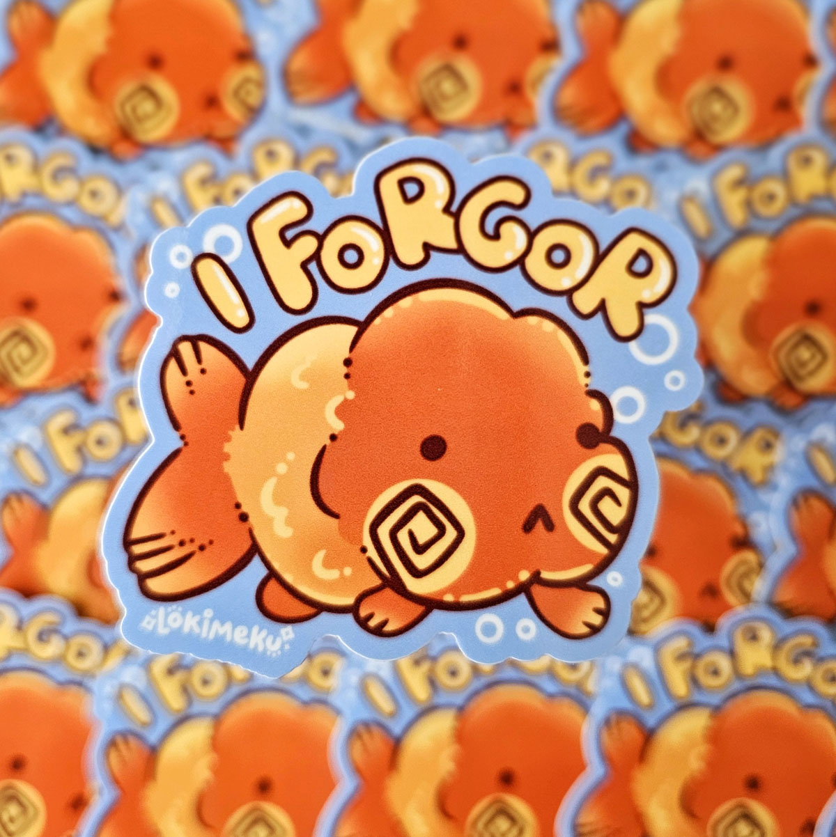 I Forgor Goldfish Sticker
