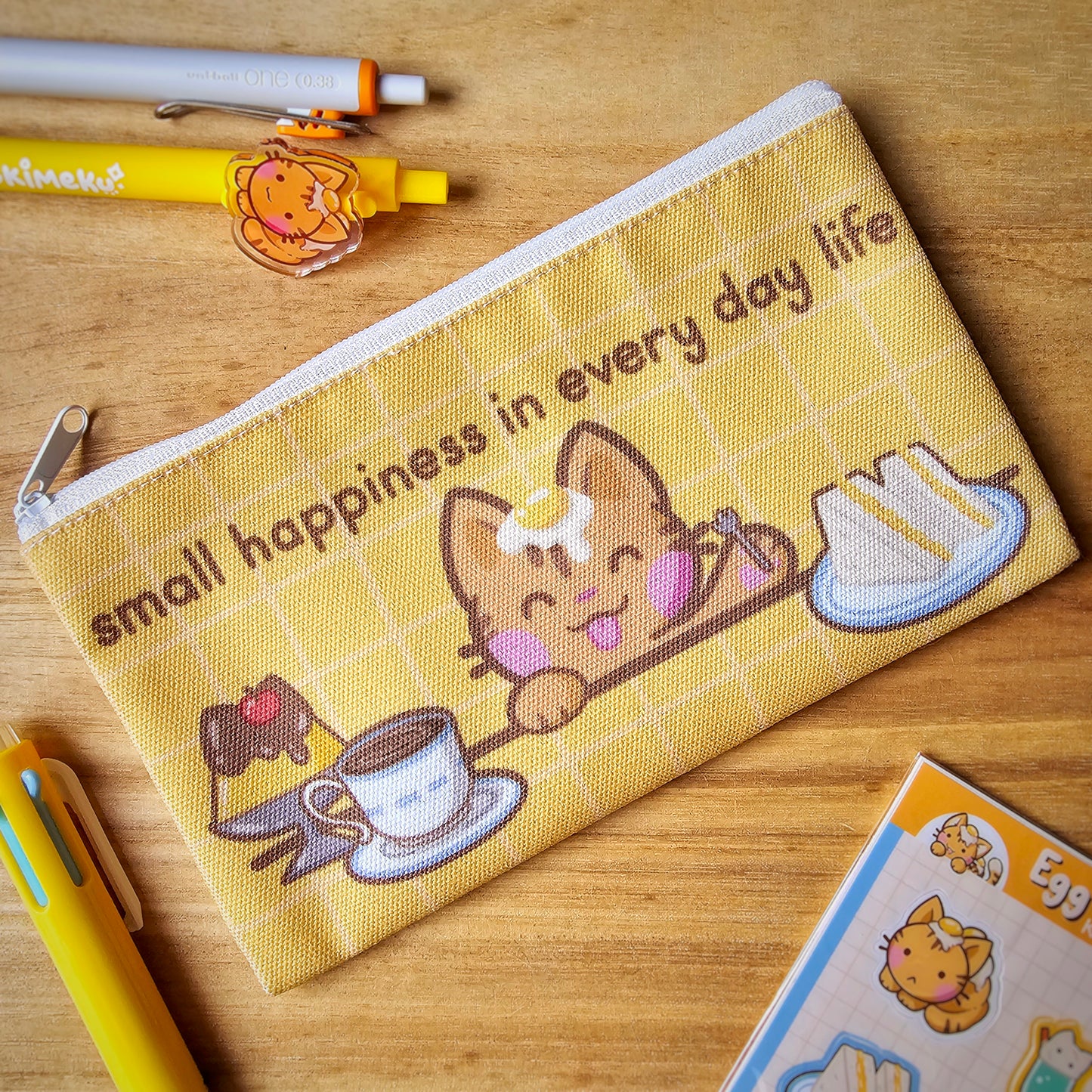 Egg Cat Brunch Trinket Pouch
