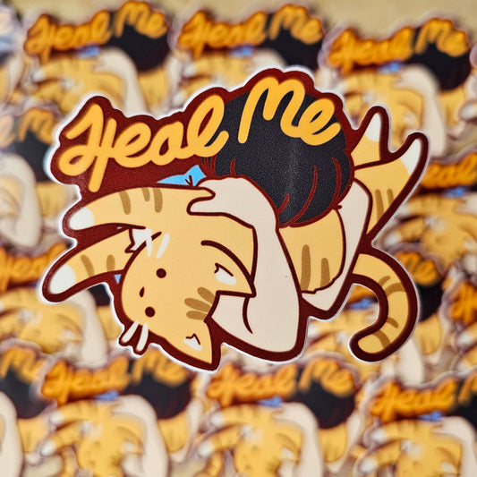 Heal Me Cat Sticker