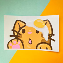 Load image into Gallery viewer, Egg Cat Peeker Decal
