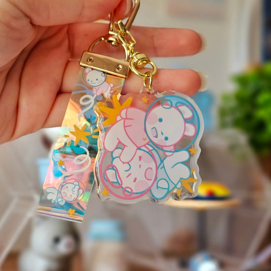 Space Buns Acrylic w/Loop Strap