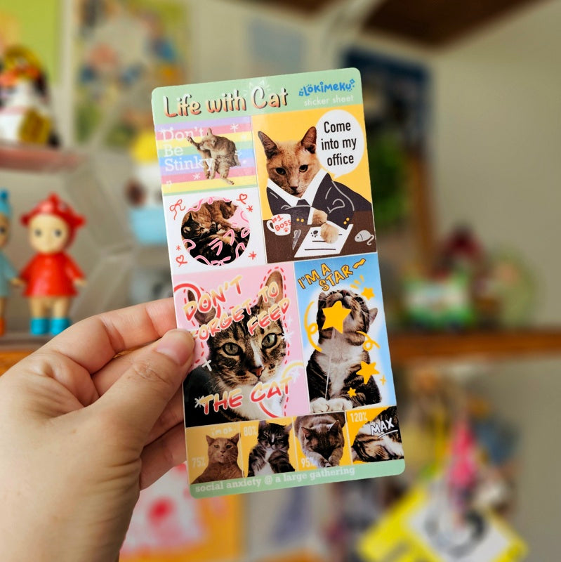 Life with Cat Sticker Sheet