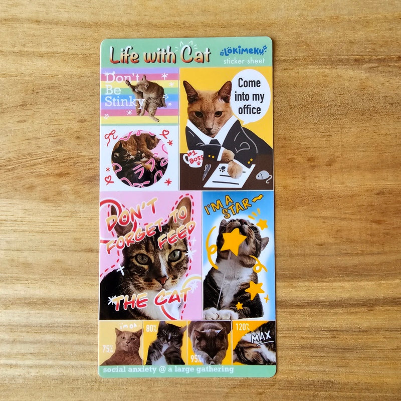 Life with Cat Sticker Sheet