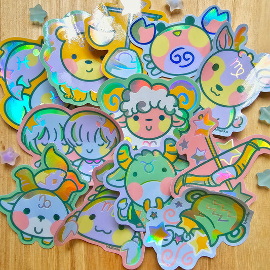 Zodiac Series Holographic Stickers