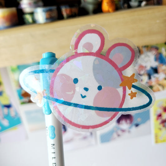 Bun Planet Transparent Sticker