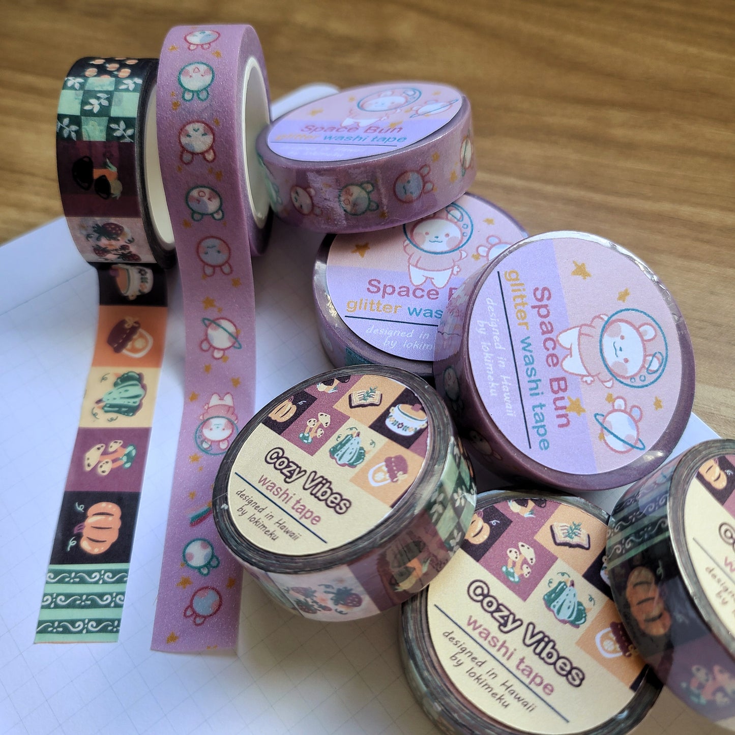 Space Bun Glitter Washi Tape