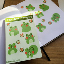 Load image into Gallery viewer, Froggy Feelings Sticker Sheet
