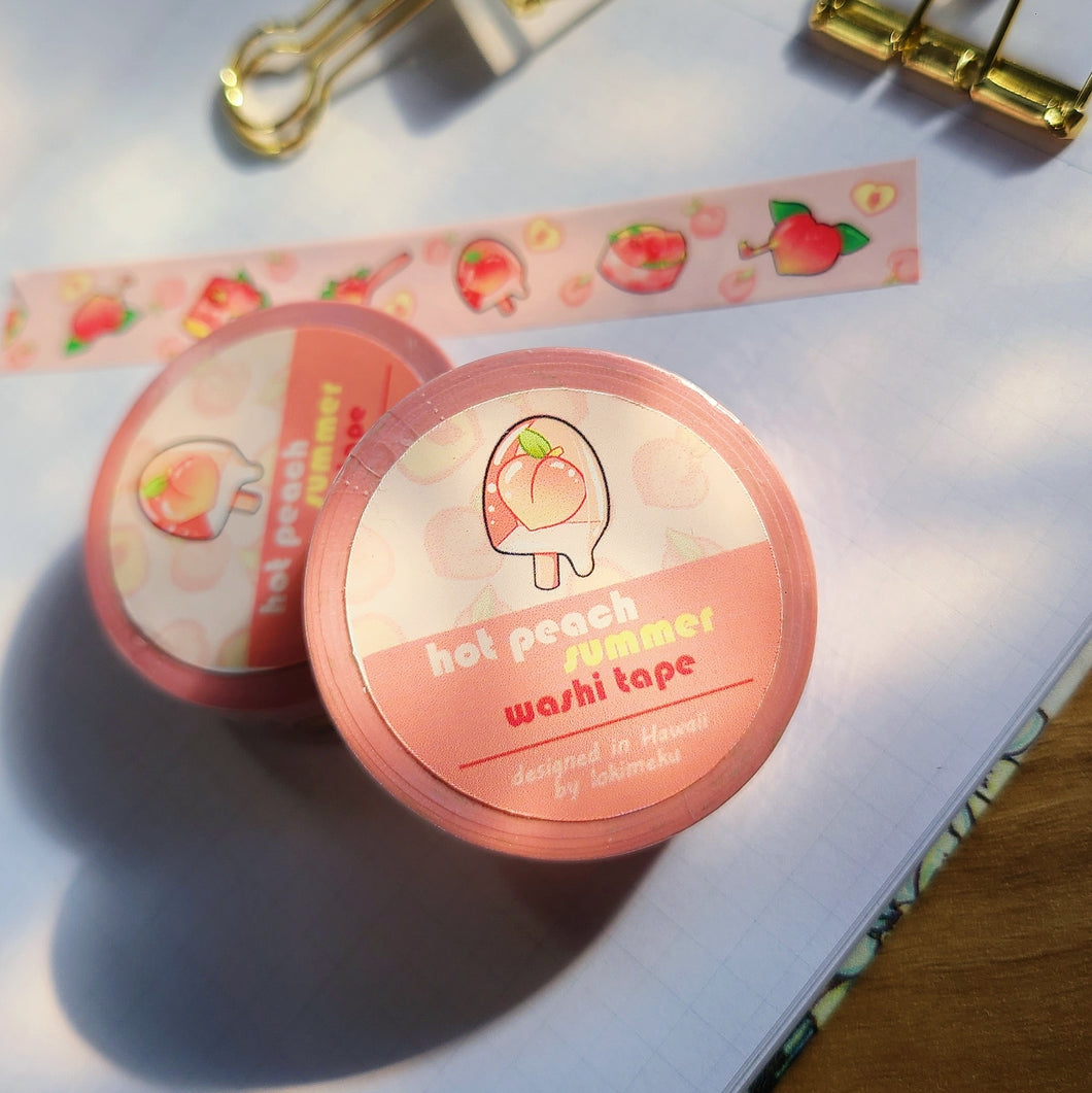 Hot Peach Summer Washi Tape